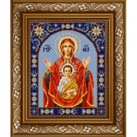 Икона для вышивки бисером "Божия Матерь Знамение" (Схема или набор)